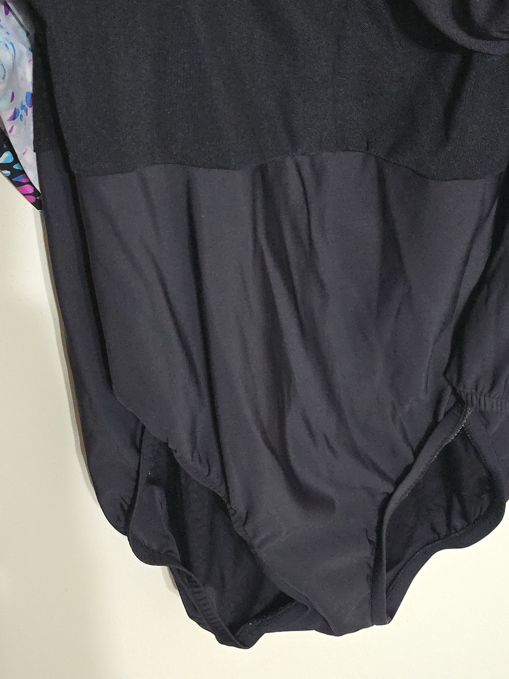 Black Multicolor Ruffled Tankini Top - Picture 7 of 8